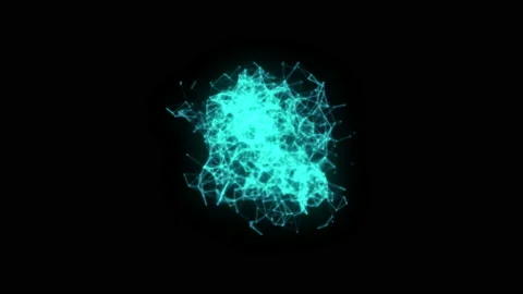 Lines connected triangles. Network sphere system. 動画素材 103760019