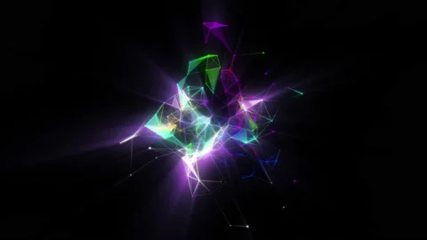 Lines connected triangles. Network sphere system. Stockbeeldmateriaal 112283646