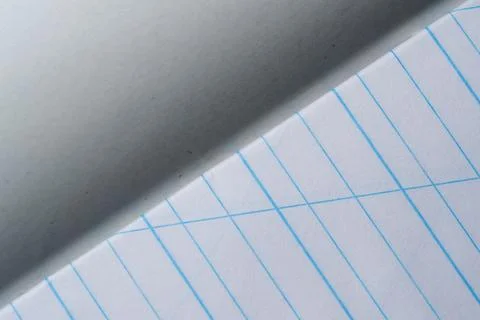 Lines of creativity await on a fresh notebook page Fotos Stock