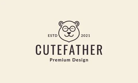 Lines cute head hamster  logo vector icon illustration design Stock-Illustration