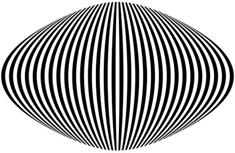 Lines with deformation effect. Abstract uncolored, monochrome illustration. Stock Illustration