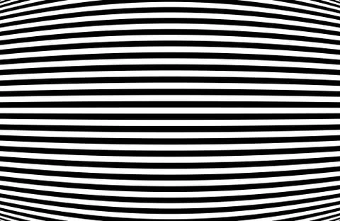 Lines with deformation effect. Abstract uncolored, monochrome illustration. Stock Illustration