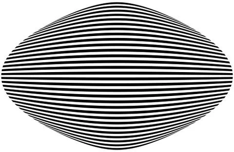 Lines with deformation effect. Abstract uncolored, monochrome illustration. Stock Illustration