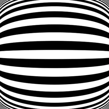 Lines with deformation effect. Abstract uncolored, monochrome illustration. Stock Illustration