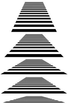 Lines in different level of perspective. 3d stripes, lines elements Stock Illustration