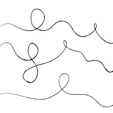 Lines of different shapes on a white background to create a design.Abstract Illustrazione stock