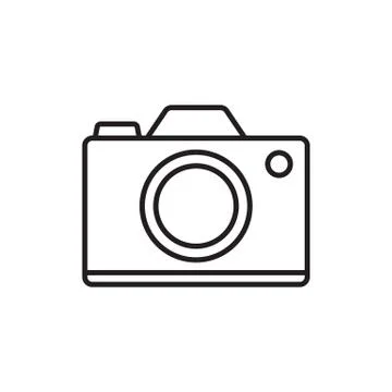 Lines digital camera icon Stock Illustration