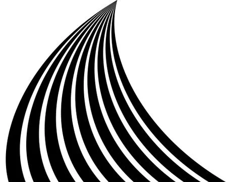 Lines with distortion effect isolated on white background. Geometric lines wi Stock Illustration