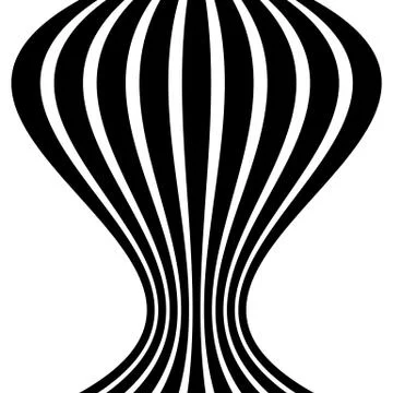 Lines with distortion effect isolated on white background. Geometric lines wi Stock Illustration