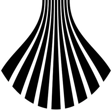 Lines with distortion effect isolated on white background. Geometric lines wi Stock Illustration