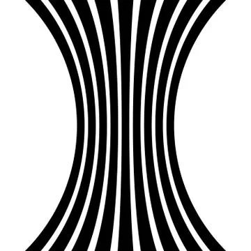 Lines with distortion effect isolated on white background. Geometric lines wi Stock Illustration