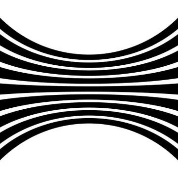 Lines with distortion effect isolated on white background. Geometric lines wi Stock Illustration