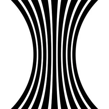 Lines with distortion effect isolated on white background. Geometric lines wi Stock Illustration