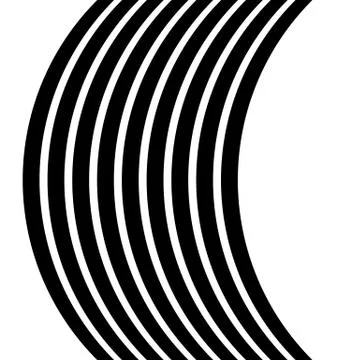 Lines with distortion effect isolated on white background. Geometric lines wi Stock Illustration