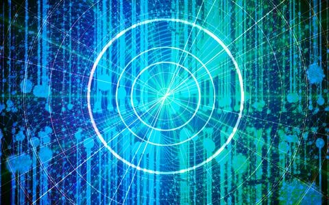 Lines with dots connected background. Stock Illustration