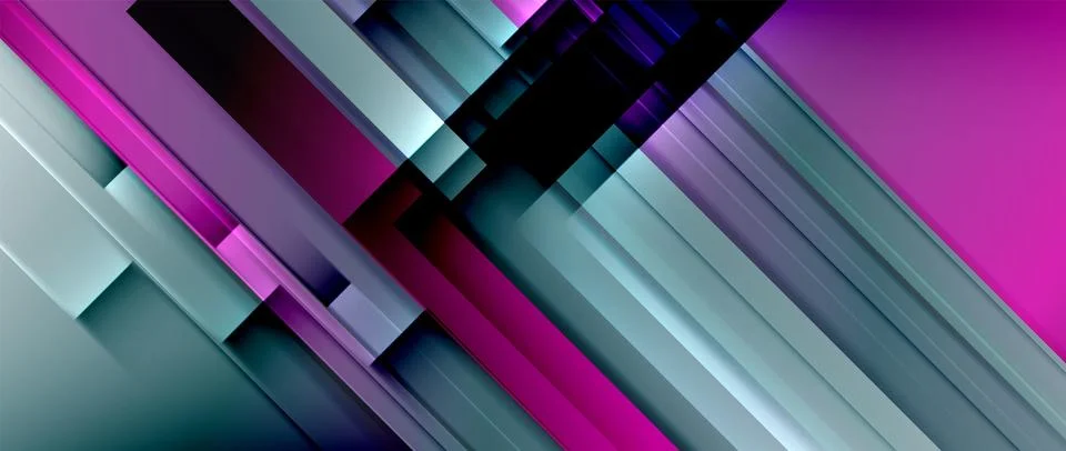 Lines dynamic geometric background. Vector illustration For Wallpaper, Banner イラスト素材