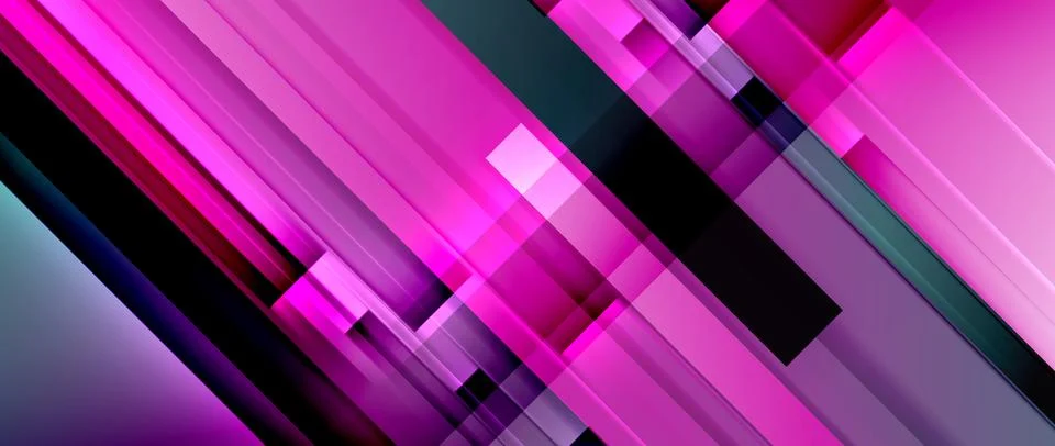 Lines dynamic geometric background. Vector illustration For Wallpaper, Banner Stock Illustration
