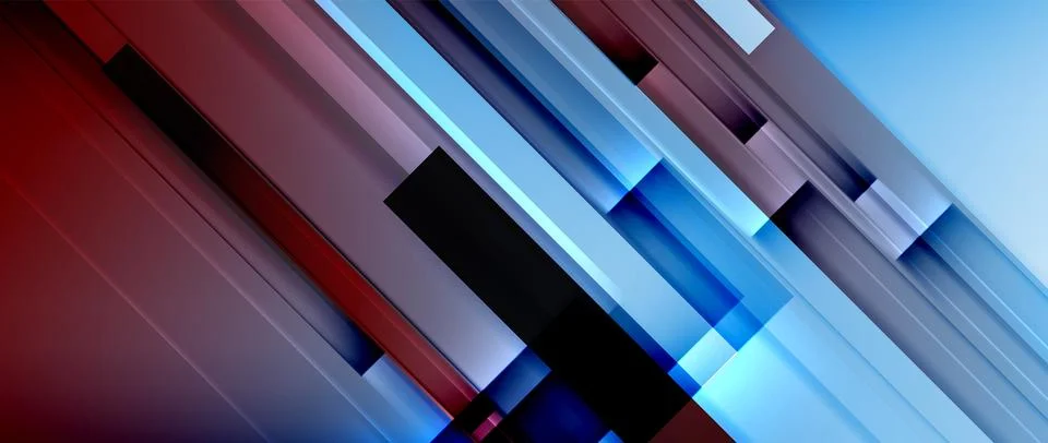 Lines dynamic geometric background. Vector illustration For Wallpaper, Banner Illustrazione stock