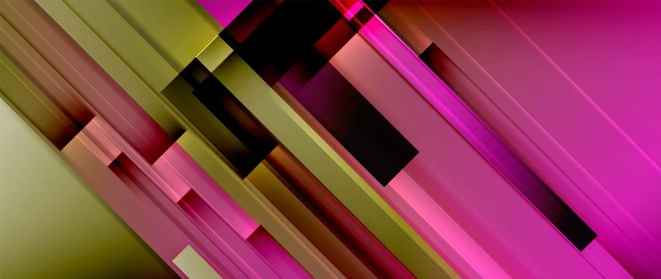 Lines dynamic geometric background. Vector illustration For Wallpaper, Banner Stock Illustration