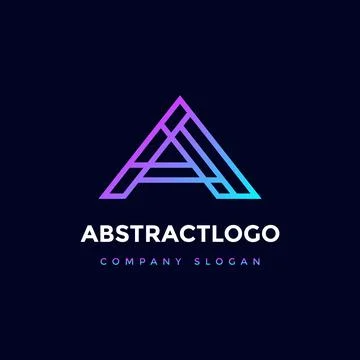 Lines elegant letter A logo idea icon Concept vector, eps template download Stock Illustration