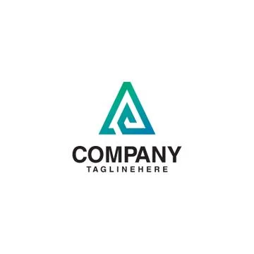 Lines elegant letter A logo. Stock Illustration