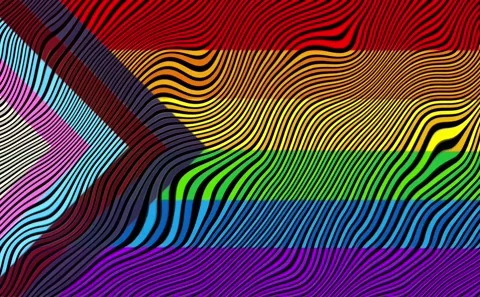 "Lines of Equality: Animated LGBT Flag". 4k. Stock Footage 266397039