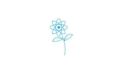 Lines flower science tech logo symbol vector icon illustration graphic design Stock Illustration