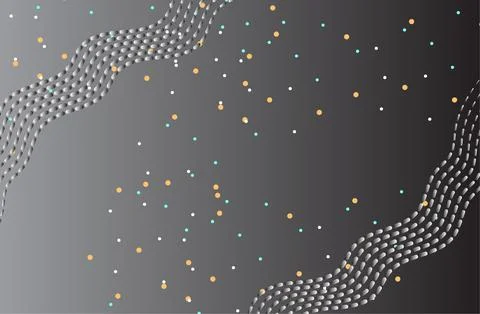Lines flowing stripe pattern with colors dots black white tones creates a a.. Illustrazione stock