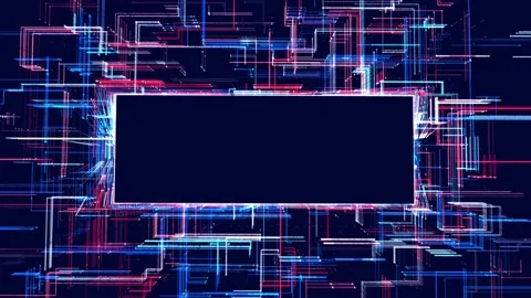 Lines form hologram information blocks, ai construction light grid, info concept Stock Footage 217825526