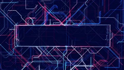Lines form hologram information blocks, ai construction light grid with copy Stock Footage 217825737