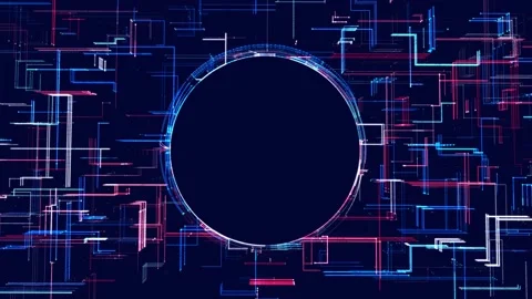 Lines form hologram information blocks, ai construction light grid, info concept Stock Footage 219509708