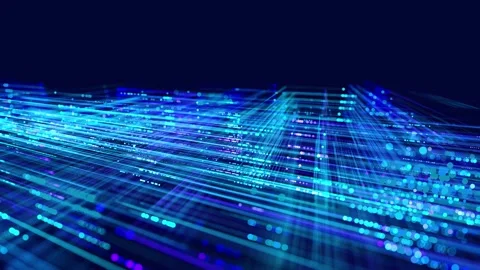 Lines form hologram information blocks, ai construction light grid, info concept Stock Footage 221031428