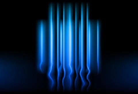 Lines glowing light rays neon blue technology concept abstract background vector Stock Illustration