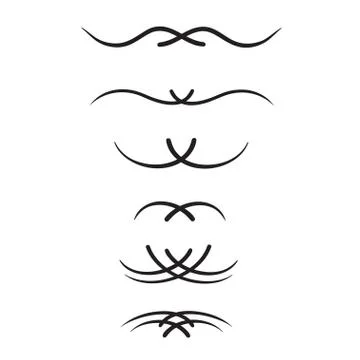 Lines hand drawn design element vector Stock Illustration