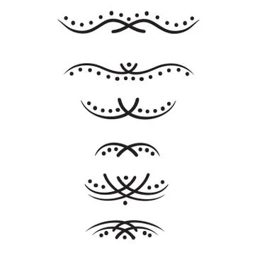 Lines hand drawn design element vector Illustrazione stock