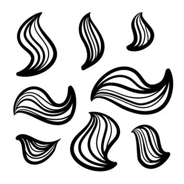 Lines hand drawn design element vector Stock Illustration