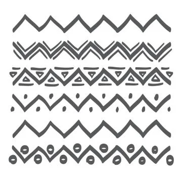 Lines hand drawn design element vector Stock Illustration