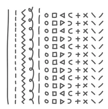 Lines hand drawn design element vector Stock Illustration