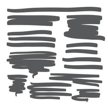 Lines hand drawn design element vector Stock Illustration