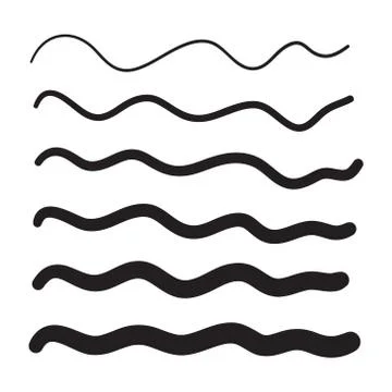 Lines hand drawn design element vector Stock Illustration