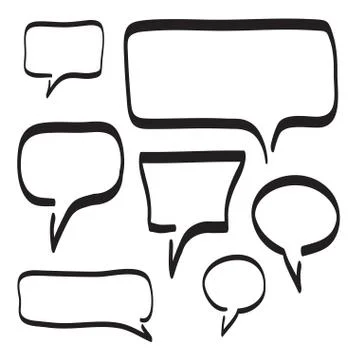 Lines hand drawn frame vector set illustration Stock Illustration