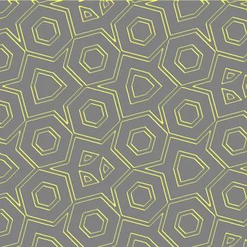 Lines hexagonal pattern on grey background Stock Illustration