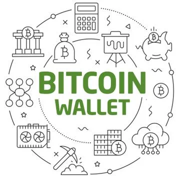 Lines illustration crypto currency Stock Illustration