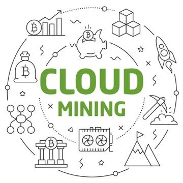 Lines illustration crypto currency Stock Illustration