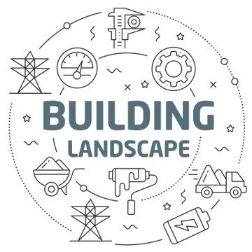 Lines illustration industry Stock Illustration
