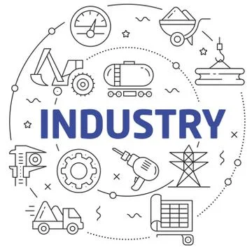 Lines illustration industry Stock Illustration