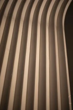 Lines in the interior. Light sources in the dark. Glowing lines. Stock Photos