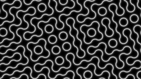 Lines of Joined Up Pipes Rounded Joined Blobs Mask Stock Footage 139740307