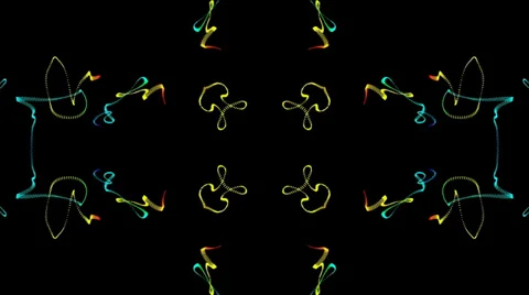 Lines With Kaleidoscope Effect Background Stock Footage 30111956