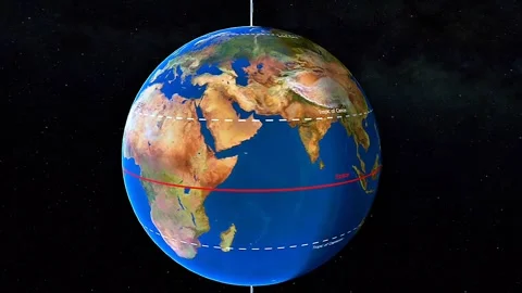 Lines of latitude of earth Stock Footage 313240992